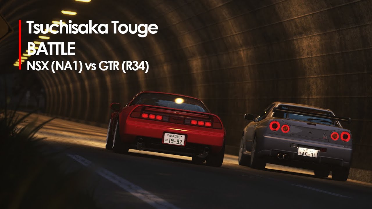 Tsuchisaka Touge Battle I Honda NSX vs Nissan SKYLINE GTR (r34) I Assetto corsa