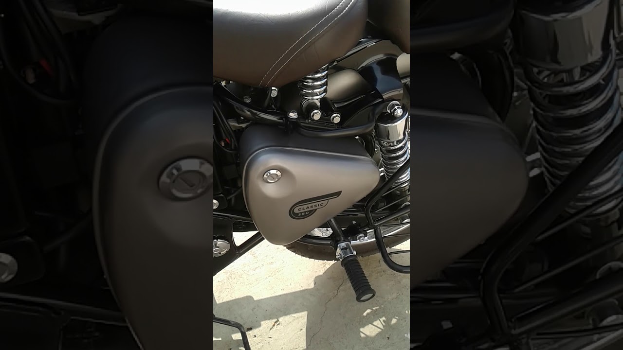 classic bullet 350 gunmetal grey sound with short bottle silincer and roots hotns bs4 model