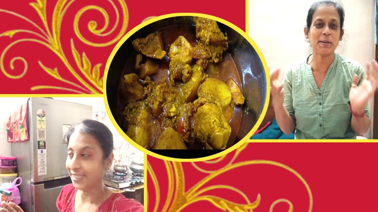anek din por dupurer menu te holo  chikener lal lal jhol 😋🧿