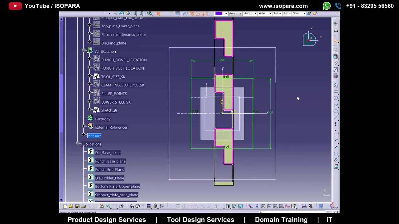 Complete Blanking Tool Design | CATIA V5 | Online Course | ISOPARA