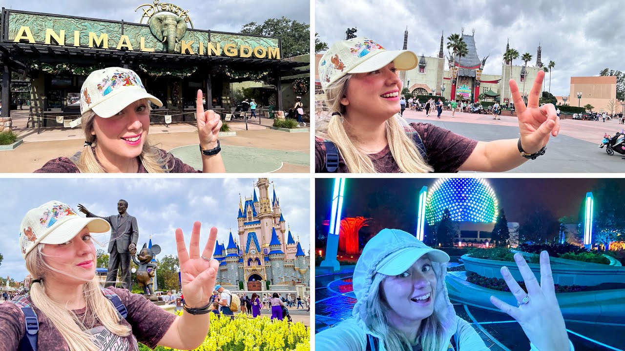 4 Parks, 1 Day! First Day of All-Day Park Hopping at Disney World - Rides, Cosmic Rewind & A Storm