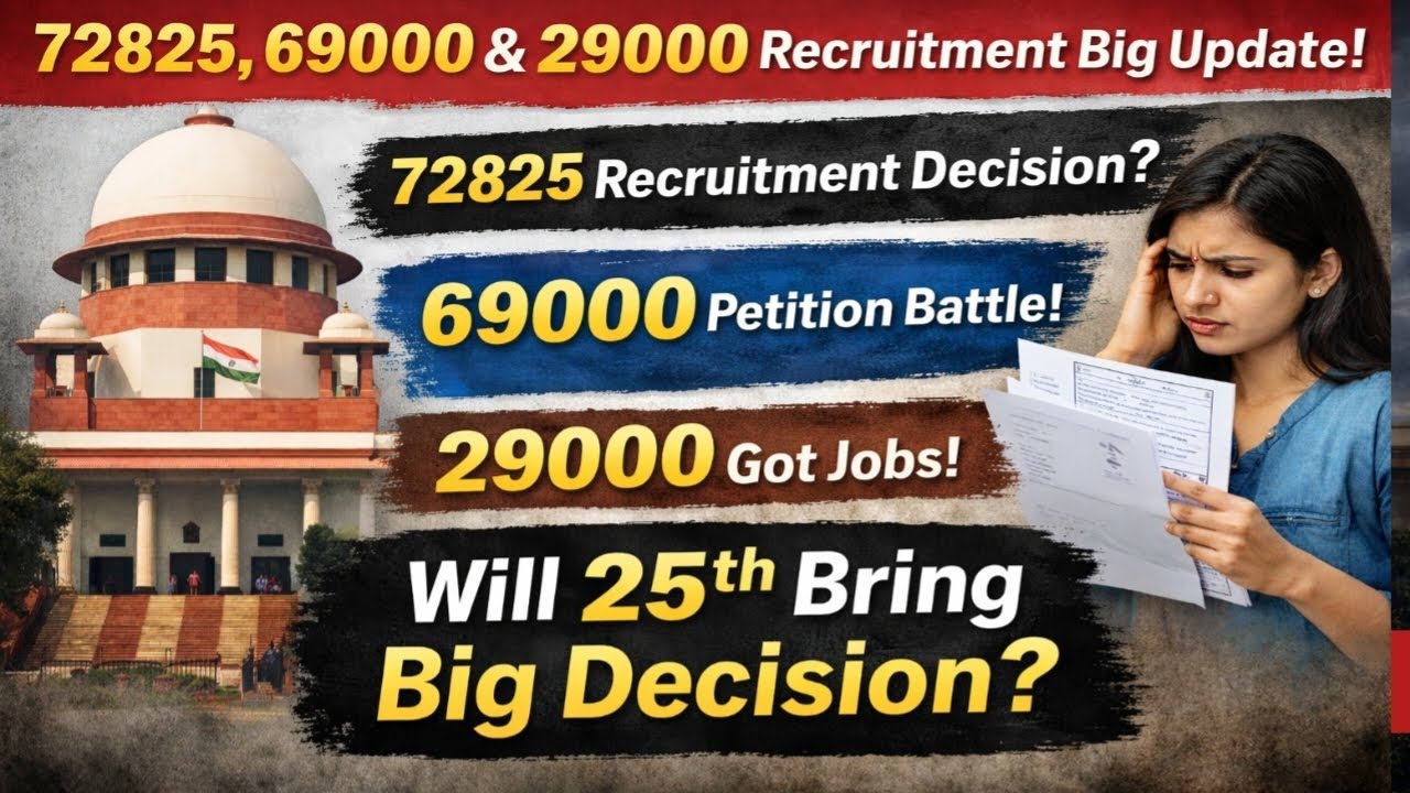 72825, 69000 & 29000 Teacher  | Supreme Court Hearing 25th |72825 shikshak Bharti Latest News 