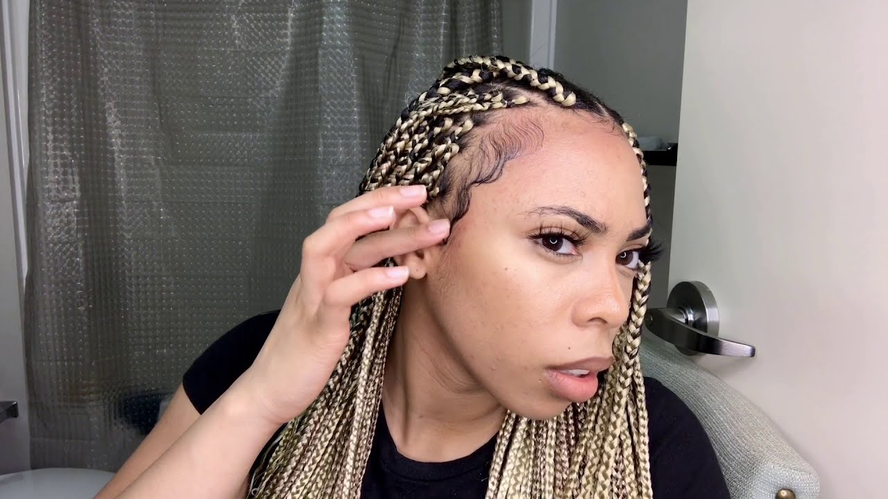 DIY Blonde Knotless Box Braids Tutorial + Link for braiding hair(Order online)