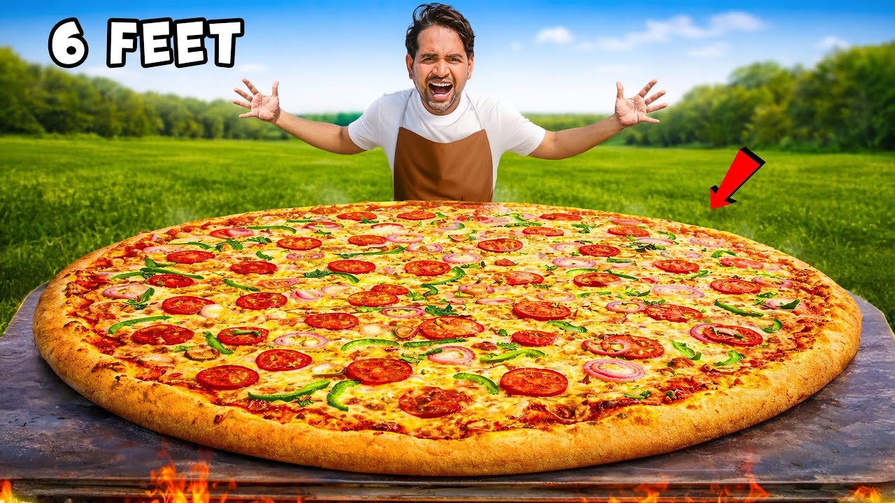 We Cook Worlds Biggest Pizza - दुनिया का सबसे बड़ा पिज़्ज़ा 🍕 | 7 Days Cooking Challenge | Day-2
