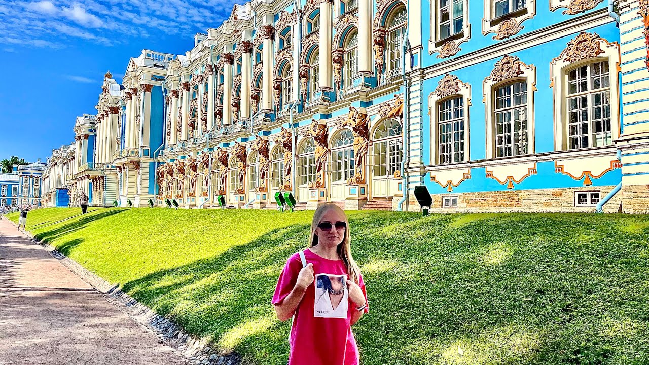 Едем с Балтики #14 Выехали из Сестрорецка едем в Пушкин. Прогулка по саду!