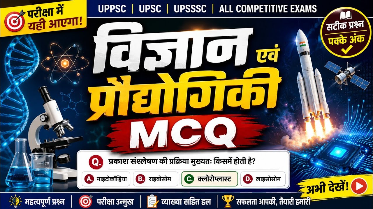 science and technology mcq for uppsc | science and technology MCQ | science questions and answers |