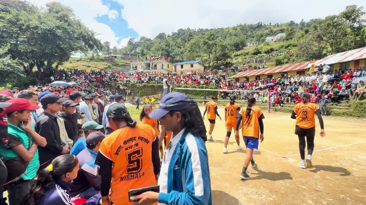बझाङ्ग जिल्लाको बिर्सति मेलामा महिला तथा पुरुस भलिबल खेलमा आज फाइनल खेल आयोजक vs बझाङ्ग खेलकुद महासघ