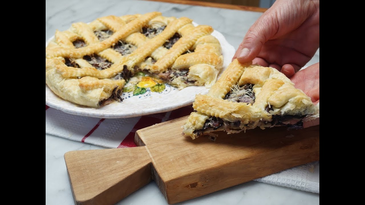 Crostata Salata di Pasta Sfoglia al Radicchio Rosso Gustosissima | Savory Puff Pastry Red Radish