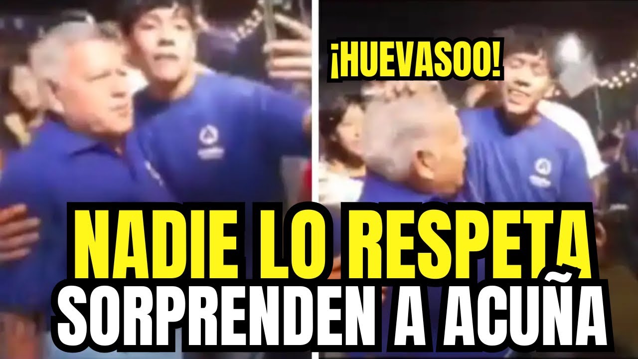 JOVEN DEJA EN RID&Iacute;CULO A CESAR ACU&Ntilde;A TRAS TIRARLE UN HUEVO EN LA CABEZA EN PLENO MIT&Iacute;N