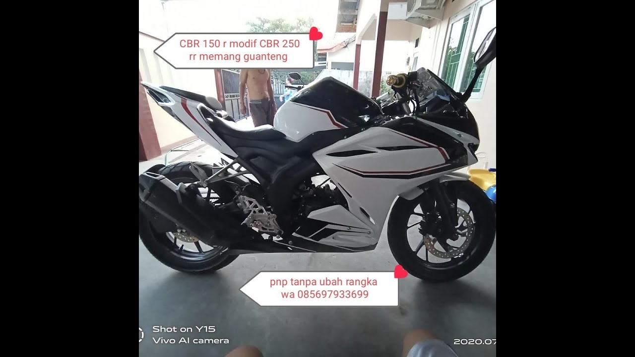 CBR 150 r modif CBR 250 rr pnp tanpa ubah rangka+modifikasi pasir cabe
