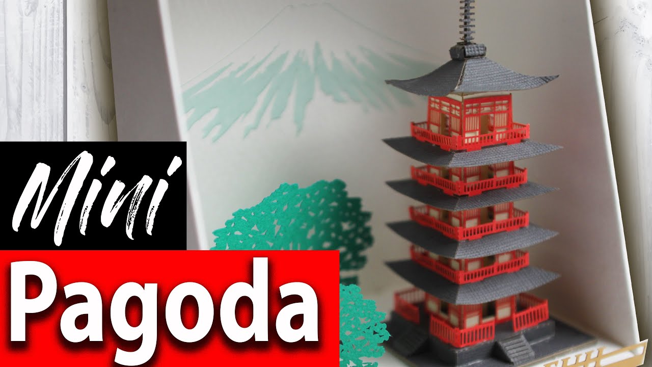 MINI PAGODA KIT, PAGODA MINI KIT, armando un kit japonés de papel, making a paper japanese kit
