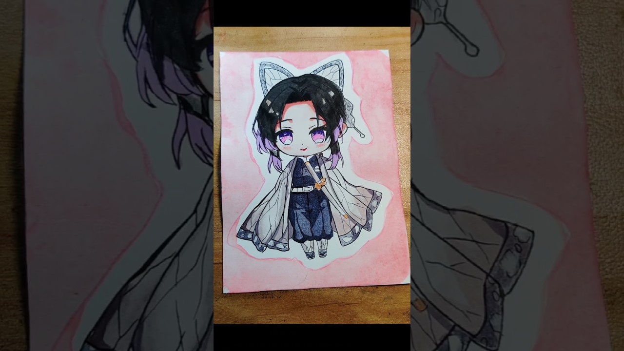 Drawing Chibi shinobu ✨ || Demon Slayer || #shorts #shinobu #demonslayer #art #anime