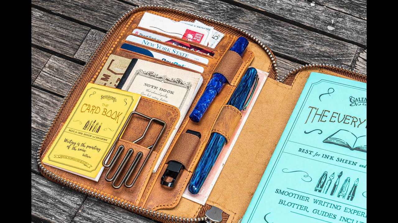 Leather Zippered B6 / B6 Slim Planner Folio