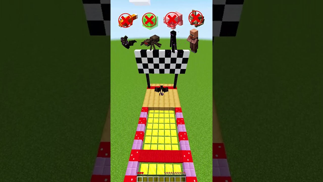 MINECRAFT : PARKOUR HOLES VS MOB'S JUMP 😍 (SIGMA BOY) #minecraft #shorts