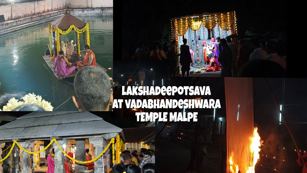 Lakshadeepotsava 2025 at Vadabhandeshwara Balarama Temple | Malpe Udupi | Temple Lights , festival ✨