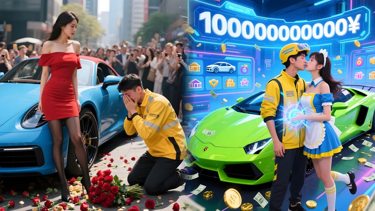 Entregador pobre humilhado c/namorada pega Sis Bravata Real,pega carros luxo,mansões,casa c/gata CEO