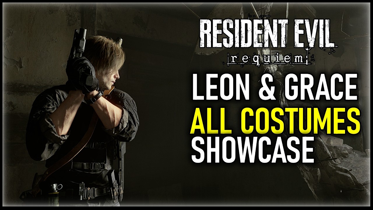 Leon & Grace ALL COSTUMES / SKINS in Resident Evil Requiem