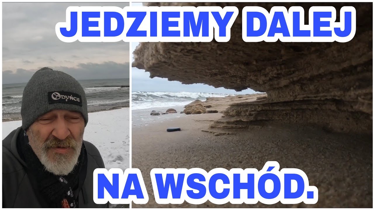 Mróz nie odpuszcza, jadę na wschód, Jarosławiec, Ustka,byle dalej byłe wprzód,.