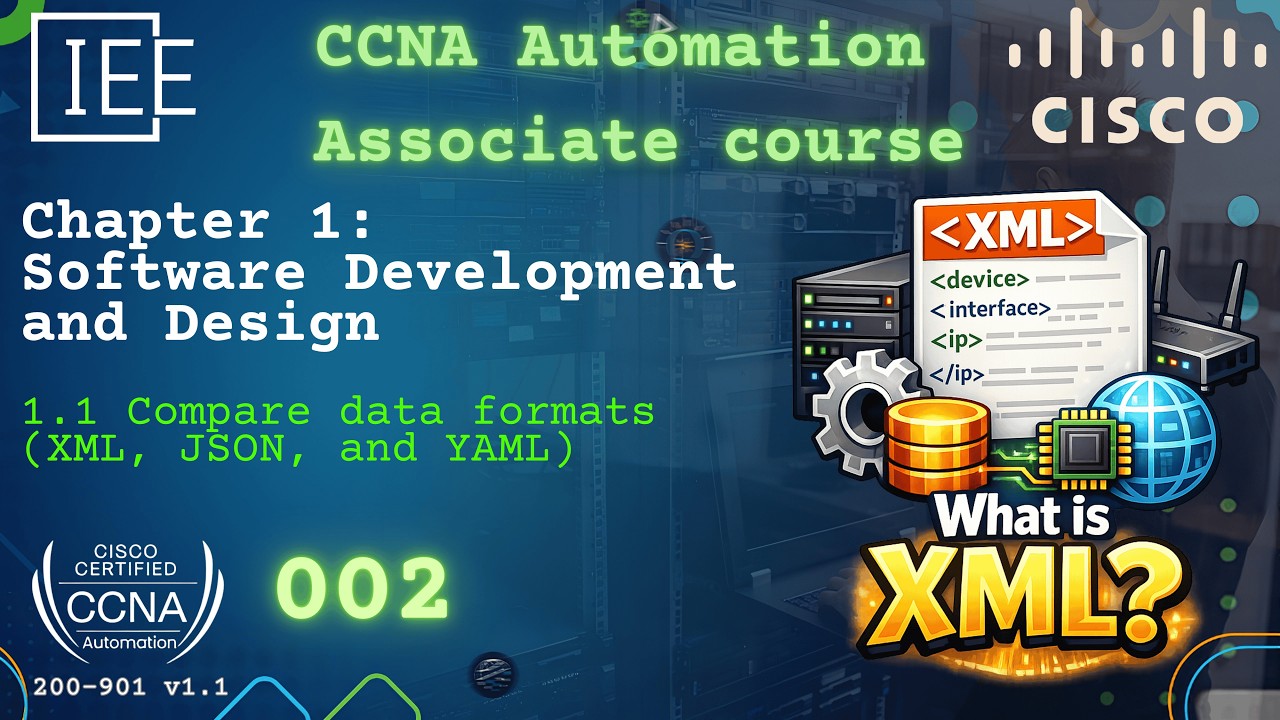 CCNA Automation (200-901 CCNAAUTO) | DevNet Associate | 002 Compare data Formats XML