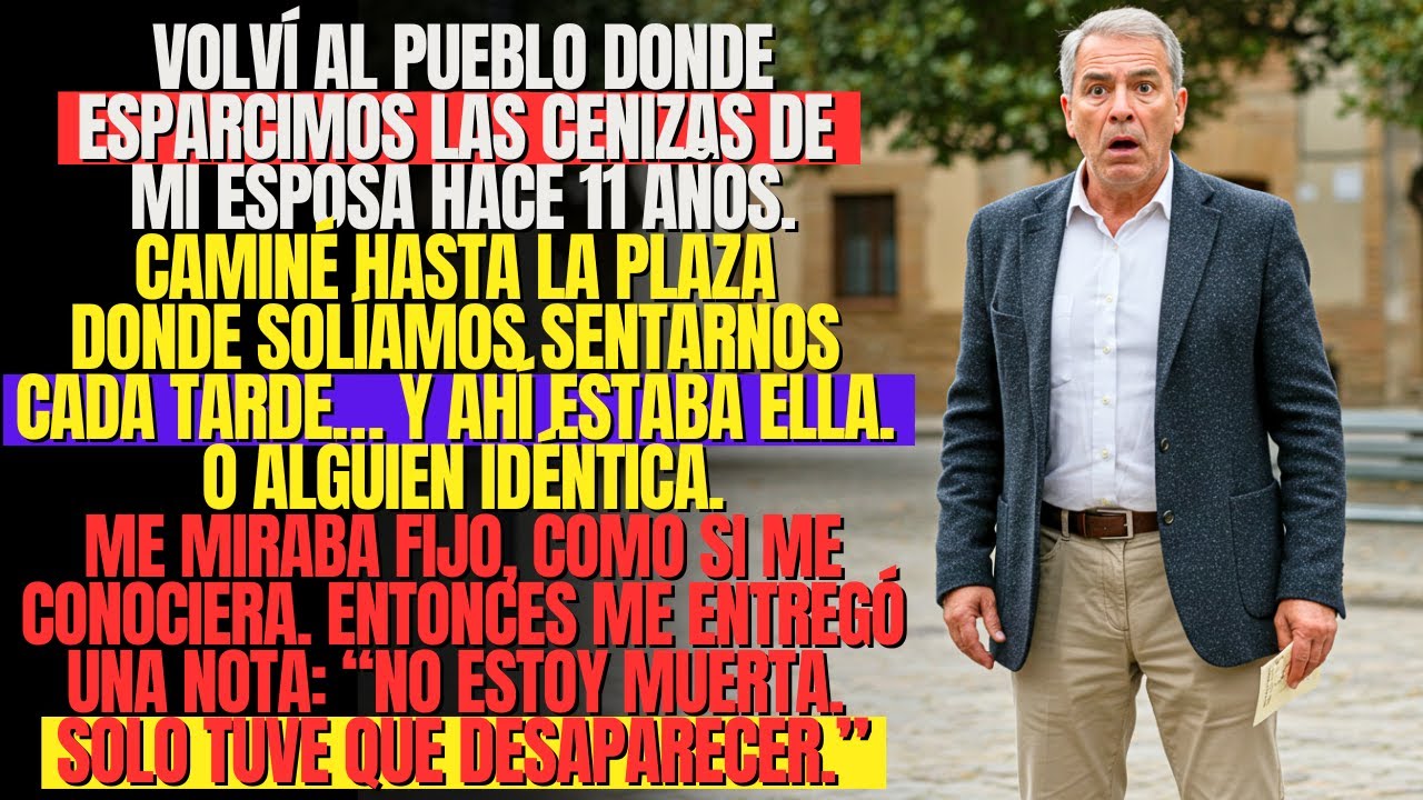 Volví al pueblo de mi esposa muerta… y vi a una mujer idéntica mirándome desde la plaza
