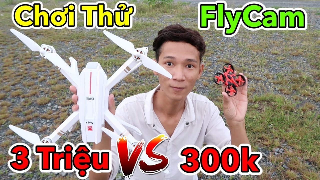 Lâm Vlog - Thử Chơi và So Sánh Máy Bay 4 Cánh FlyCam Điều Khiển Từ Xa Giá 300k vs 3 Triệu