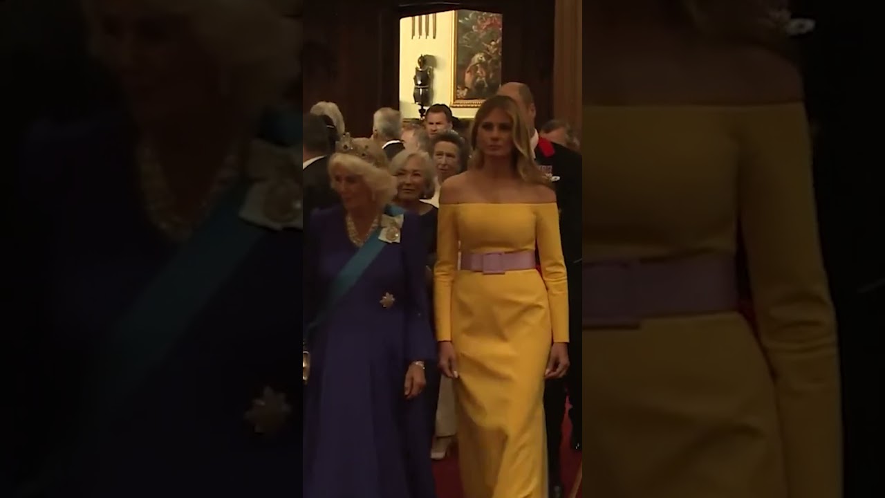 Royal Family and the Trumps Make Glamorous Arrival at State Banquet