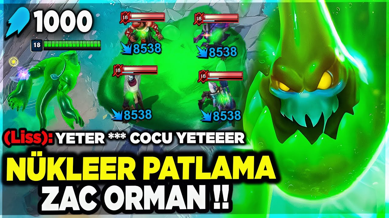 DEHŞET BİR ZAC VİDEOSU !! HİLE GİBİ BUİLD KASTIM !! 1000 AP ZAC !!