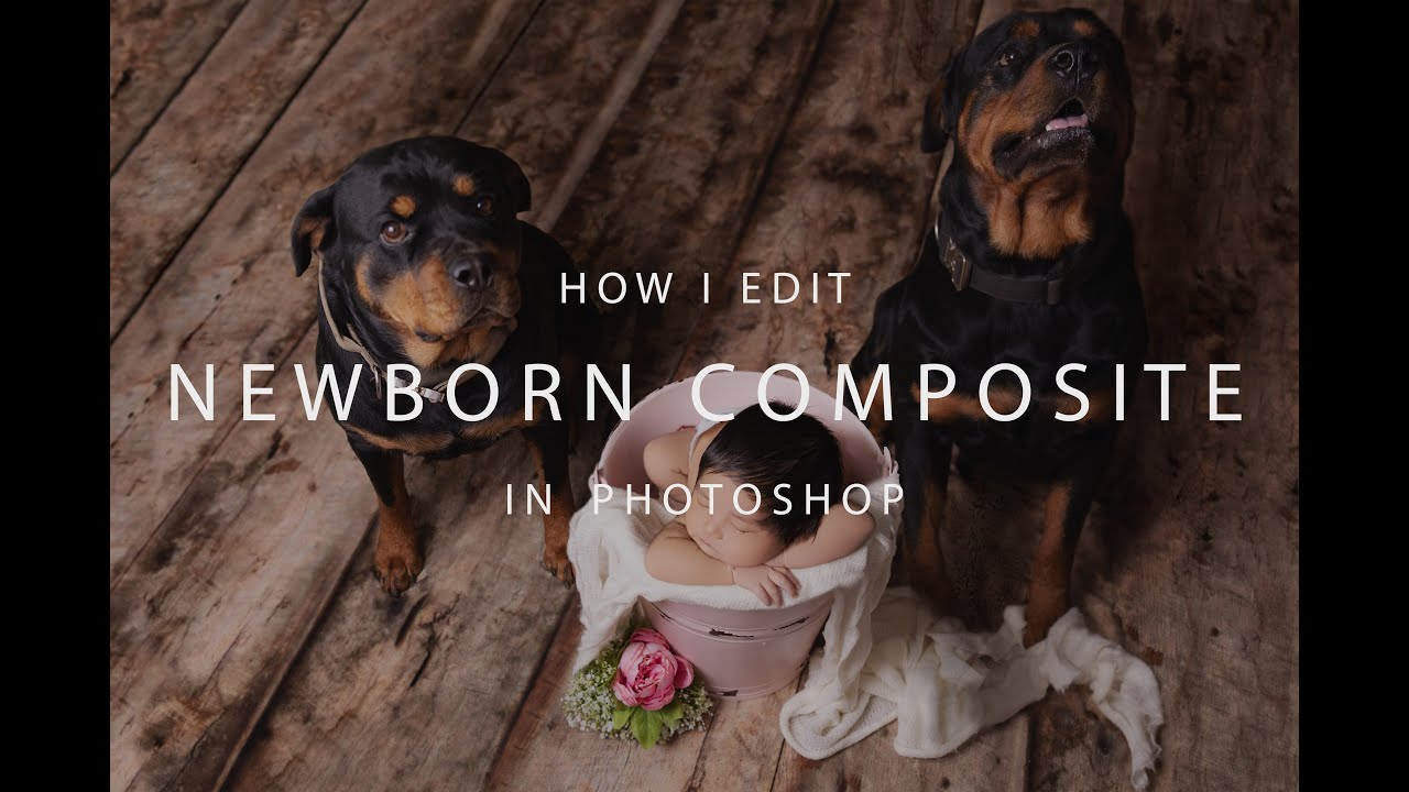 Newborn Baby Composite with Animals | Fur Baby Sibling Shot | Full Edit Tutorial