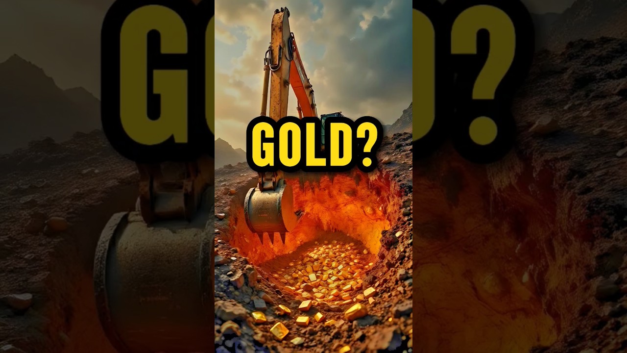 Excavator Digs Up Hidden Gold ! #gold #viralvideo