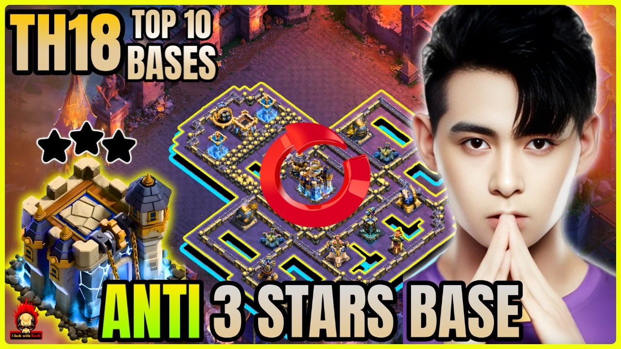 NEW ANTI 3 STAR TOP 10 TOWNHALL 18 BASE ! TH18 LEGEND BASES WITH LINK ! ANTI 2 STAR TH18 WAR BASE