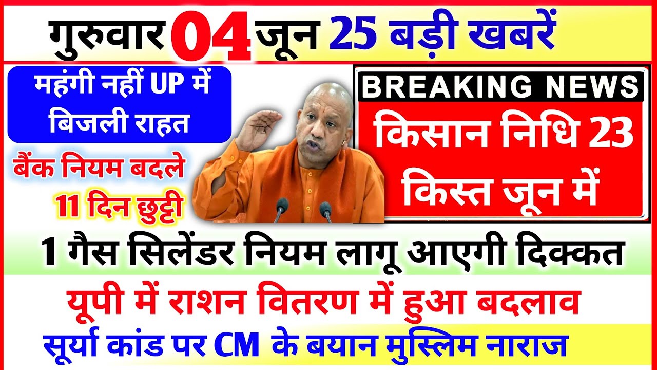 4 June 2026 Up News Uttar Pradesh Ki Taja Khabar Mukhya Samachar Yogi samachar Clean News UP