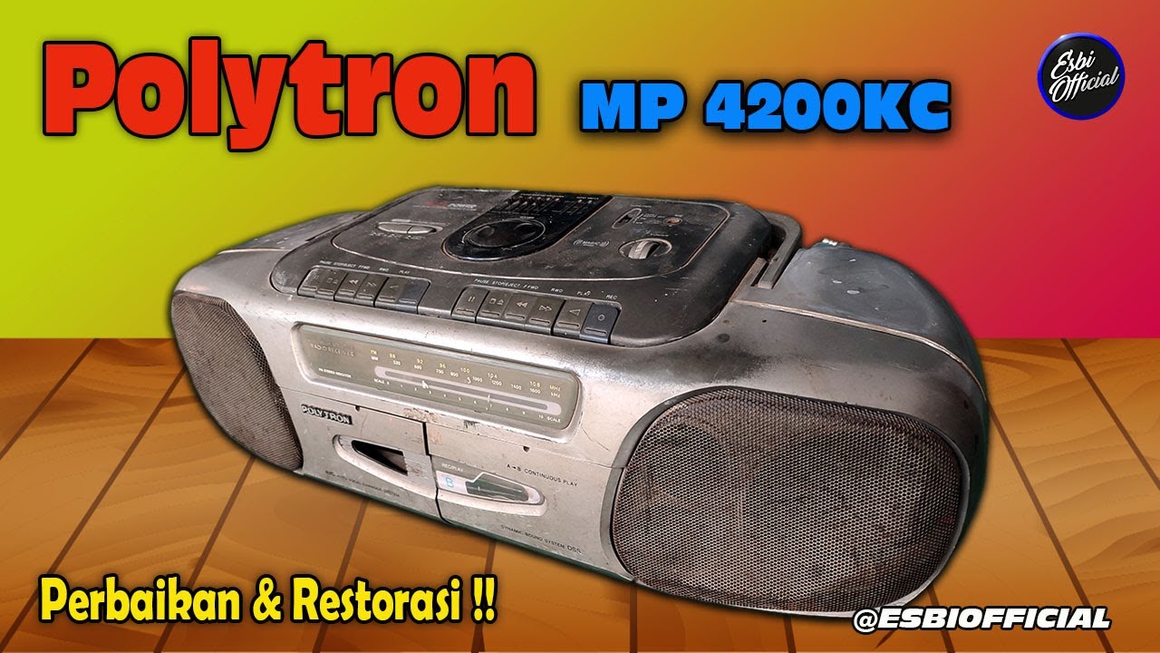 Кассетный аудиоресивер Polytron MP 4200KC Super Bass AM/FM || Обслуживание и восстановление