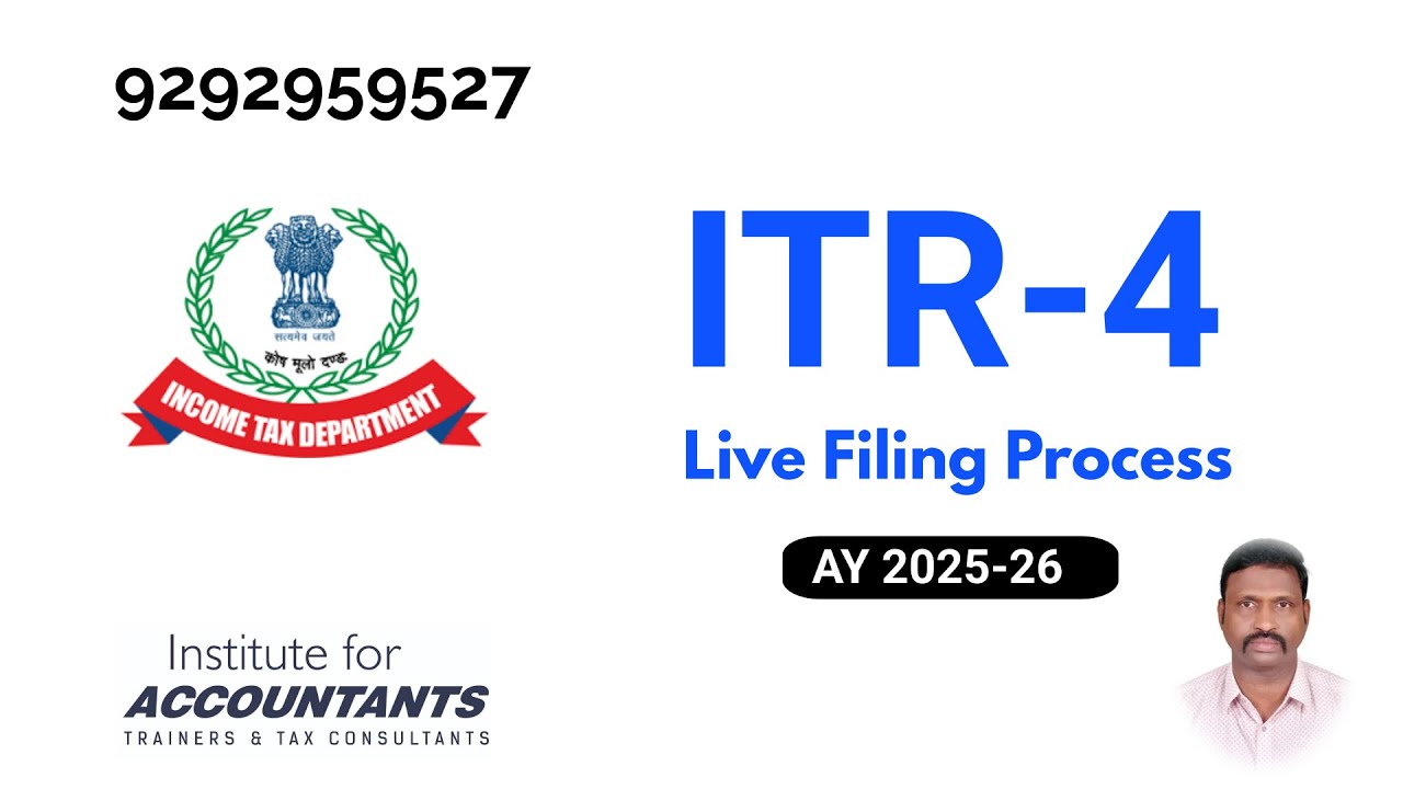 ITR4 live Filing process