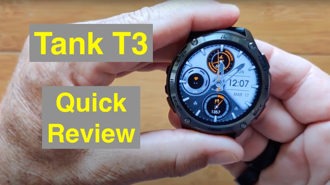 Kospet TANK T3 MIL-STD-810H AMOLED Always-On Ruggedized Smartwatch: Quick Overview