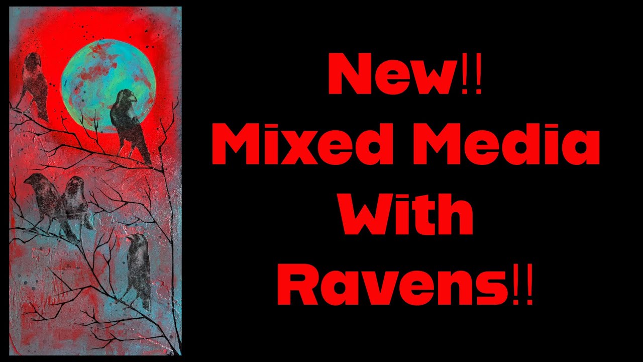 Совершенно новое!!! Смешанная техника с воронами!!! #artdemo #mixedmedia #ravens #birds