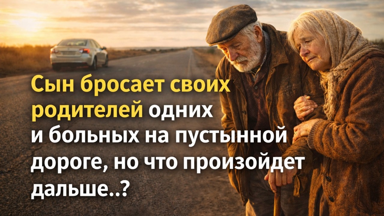 Сын бросает своих родителей одних и больных на пустынной дороге, но что произойдет дальше...?