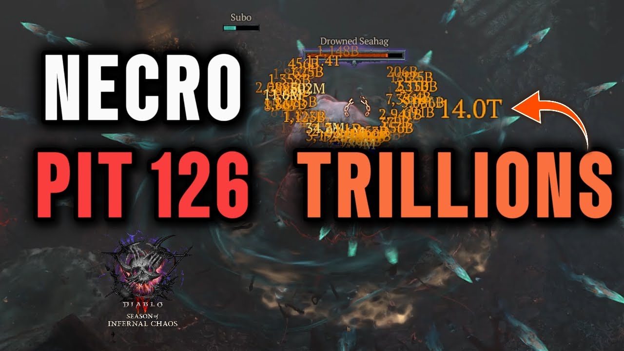 Shattered Spirit Necro PIT 126 CLEAR | Diablo 4 Season 10 Necromancer S-Tier Endgame Build #Skulm