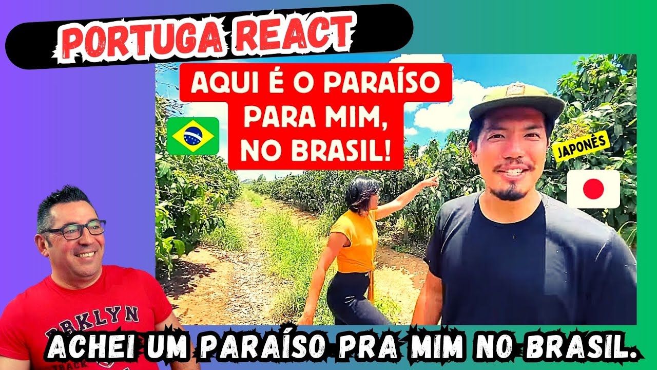Portuga reage a Achei um paraíso pra mim no Brasil.