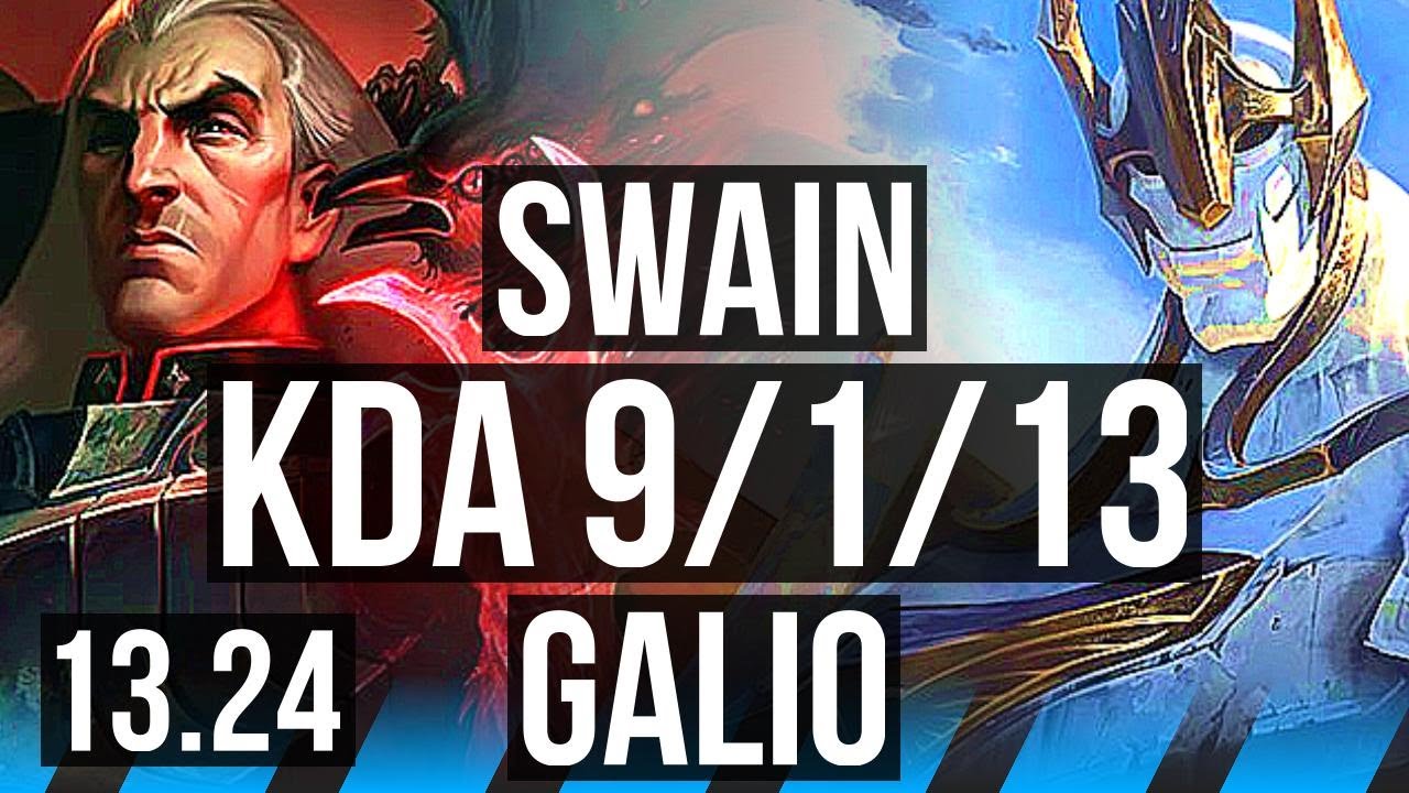 SWAIN vs GALIO (MID) | 9/1/13, 900+ games | JP Master | 13.24