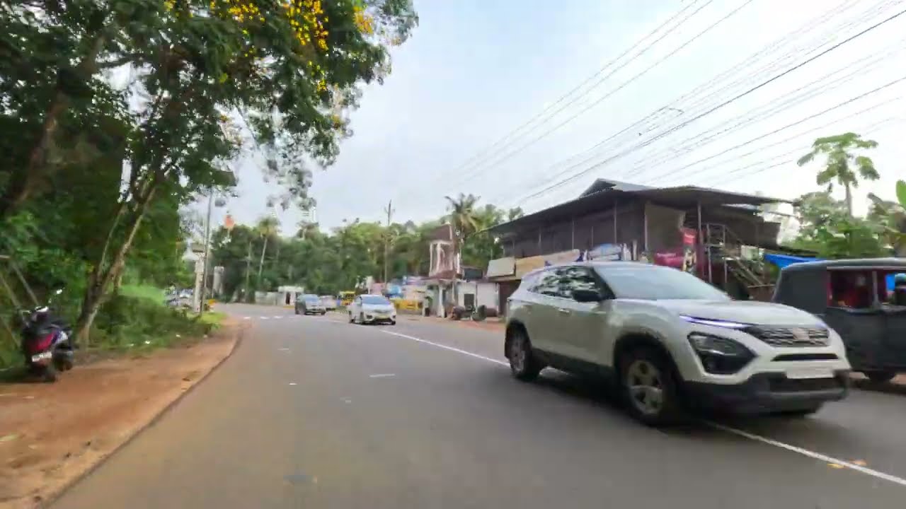 Village Road in Kottayam, Kerala, India 🔥 Anthinad Melukav Road & State Highway 8 🔥 4K 60 FPS