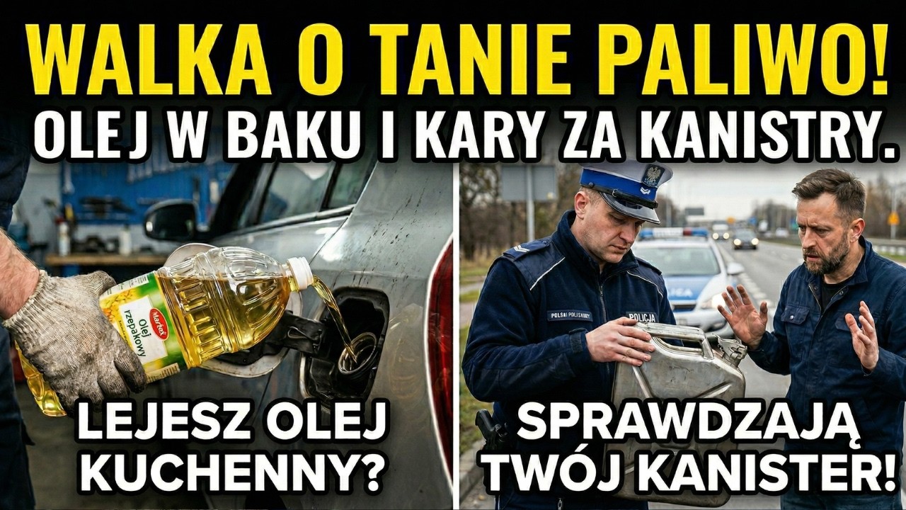 Walka o tanie paliwo: Leją olej z marketu, a Policja sprawdza kanistry!