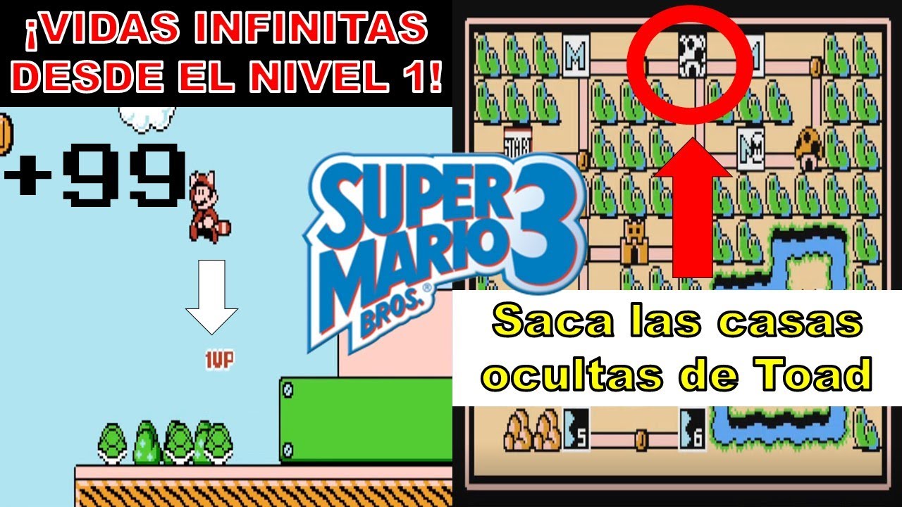 ¡Vidas INFINITAS desde el primer nivel! Super Mario Bros 3 - Mundo 1 (Tutorial)
