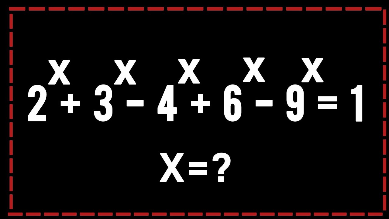 Harvard University Admission Interview Question | X=? |