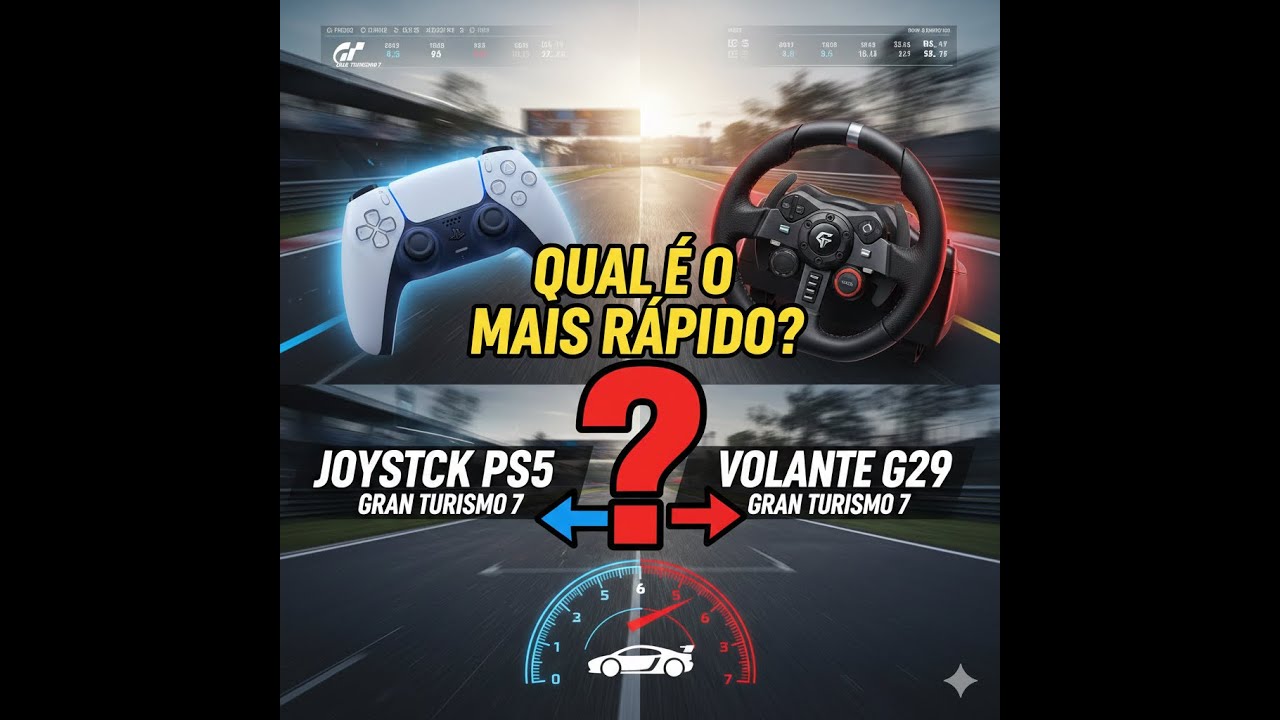 Volante Logitech G29 vs DualSense PS5: Qual é MAIS RÁPIDO no Gran Turismo 7?