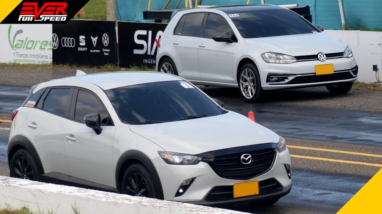 Clasificación: Golf TSi 🆚 BMW 325i 🆚 Civic 🆚 Mazda CX-3 🔥 Drag Races Piques Barranquilla 2023