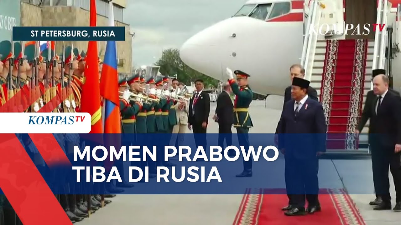 Momen Presiden Prabowo Tiba di Rusia