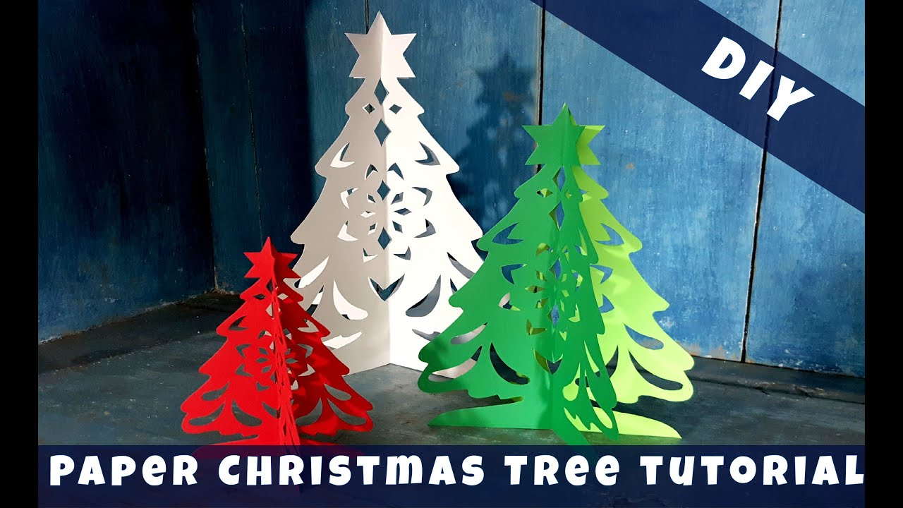 Alison's 3D Paper Christmas Tree Tutorial DIY