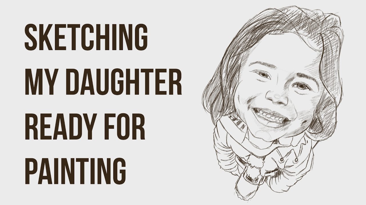 Child Portrait Sketching Ready for Painting