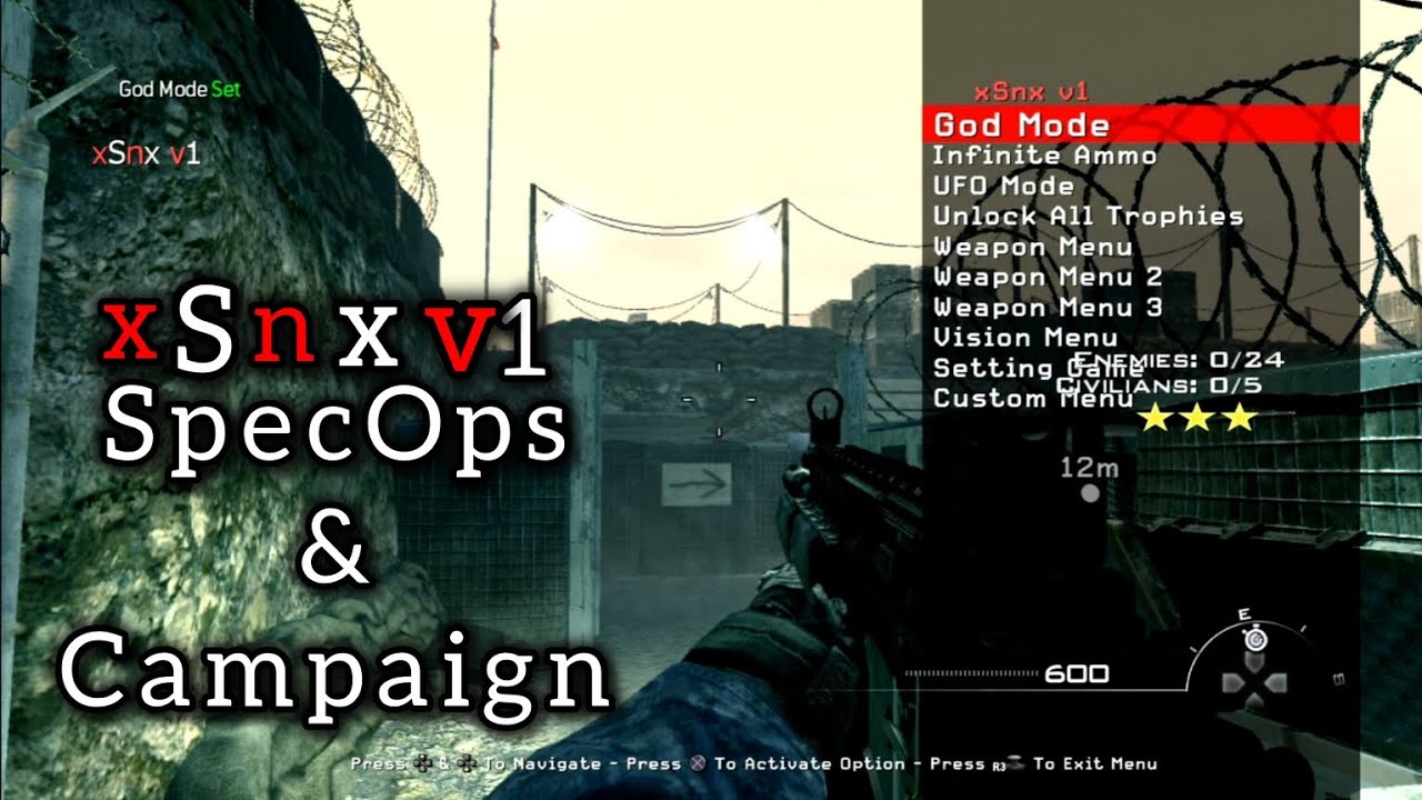 MW2 | 1.14 | xSnx v1 | SpecOps/Campaign | Patch Mod Menu | (CFW/HEN) [+Download]