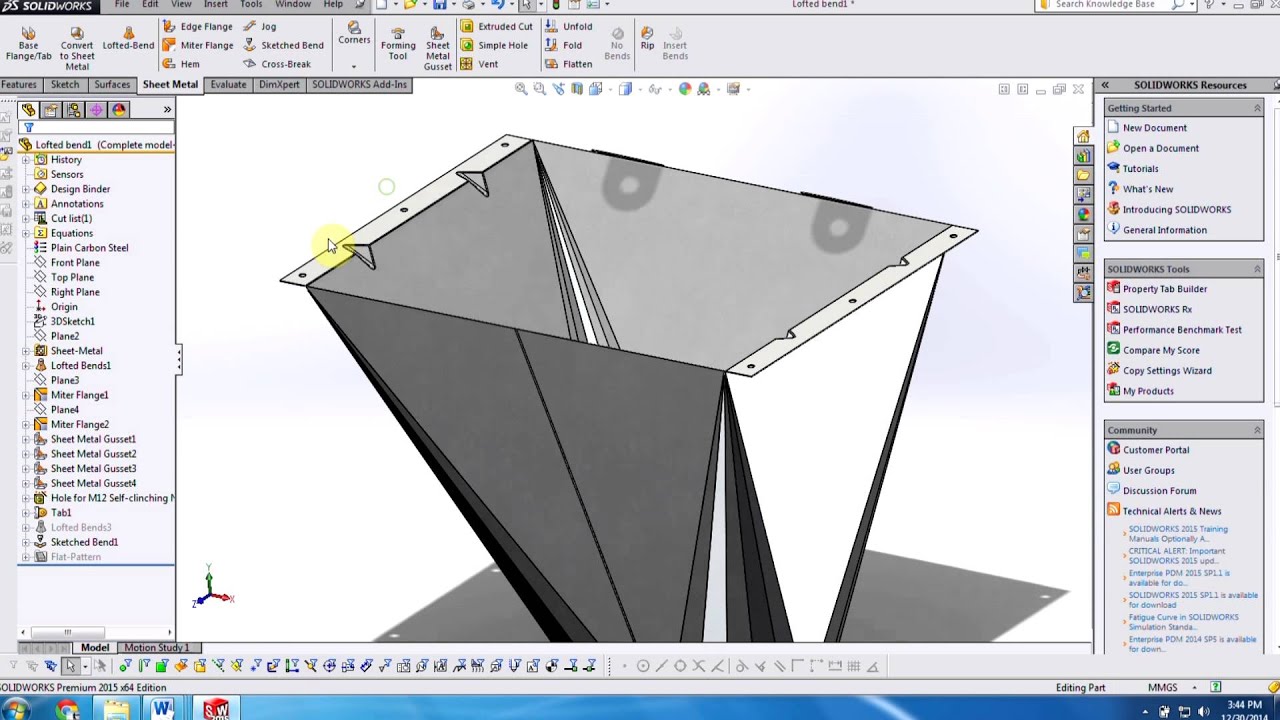 SOLIDWORKS - New in 2015: Sheet Metal